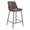 Modern Home 38.5" Brown and Black Upholstered Counter Chair